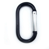 Factory Price Aluminum Carabiner O Ring Black Straight Snap Hook for Keychain/Backpack