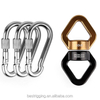 BT-A664 Aluminum 360 Swivel 30KN Carabiner With Swivel Carabiner Screw,Climbing Hammock Swing Setting Carabiner Keychain