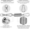 Ultra Strong Hammock Chair Hanging Kit 600 LB Capacity Hammock Hooks Heavy Duty Stainless Steel Spring Snap Hook Carabiner