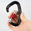 Heavy Duty D Shape Custom Carabiner Black Aluminum Carabiner 25kn Swivel Rated Carabiners Locking